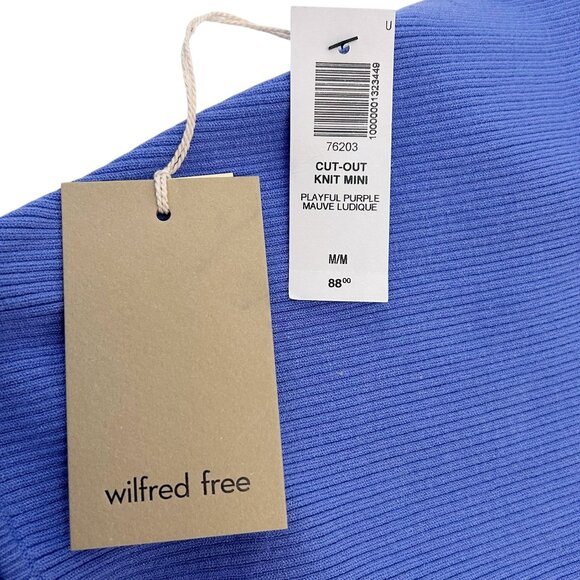 WILFRED ARITZIA Cut-out Knit Mini Dress Medium NWT - Picture 6 of 14